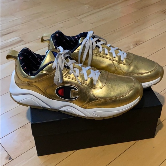 gold champion shoes